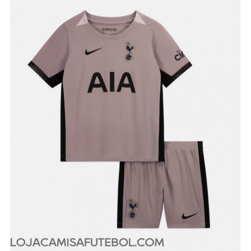 Camisa de Futebol Tottenham Hotspur Equipamento Alternativo Infantil 2023-24 Manga Curta (+ Calças curtas)